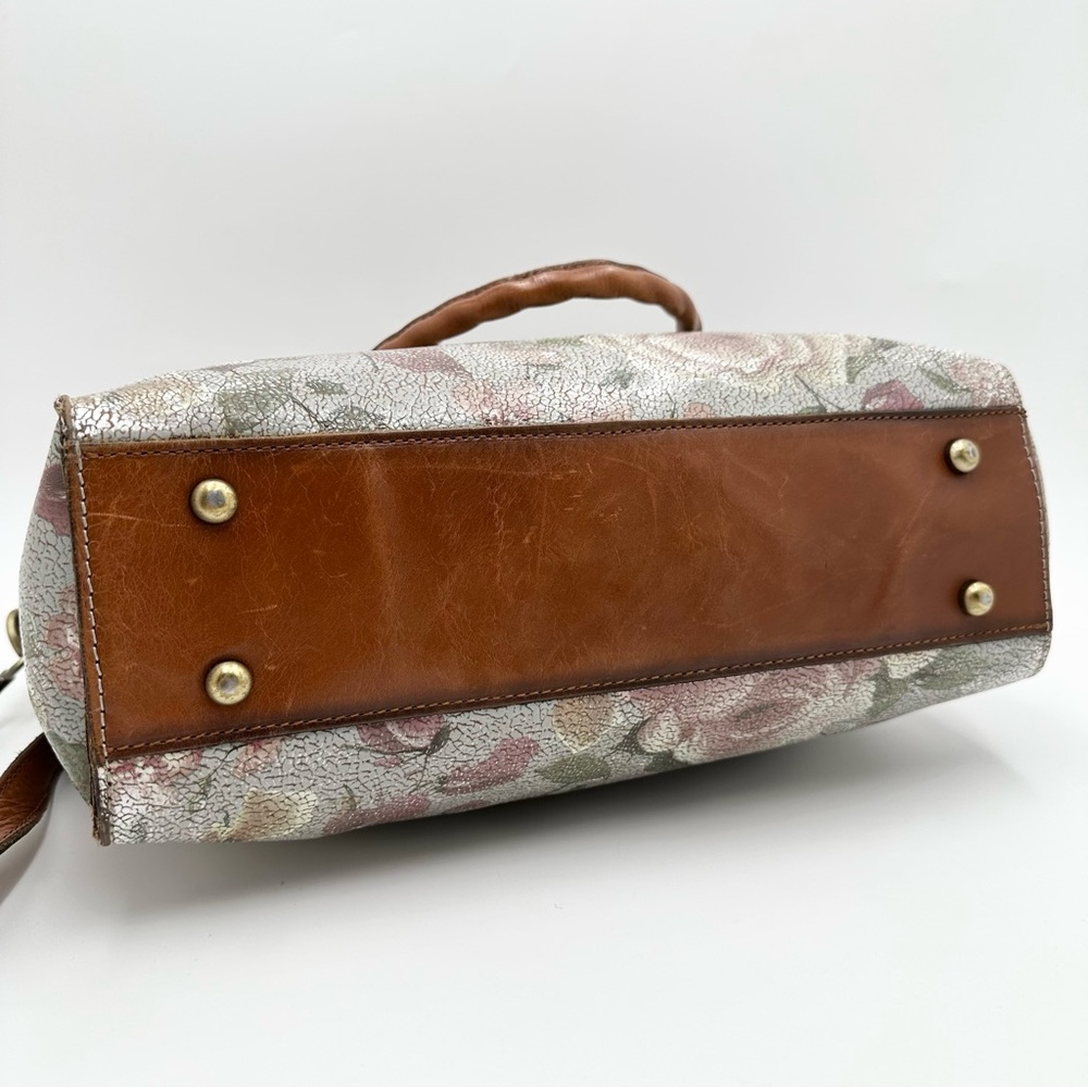 Patricia Nash Zancona Cracked Rose Leather Tote Satchel - Picture 8 of 13